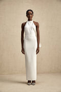 Natalia Dress White Oversize - Bow Maxi