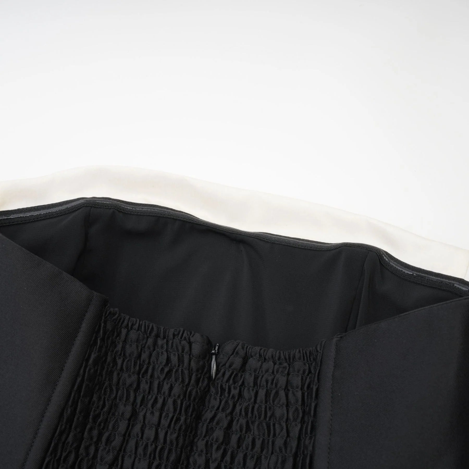 Nicole Midi Dress Black White Strapless Bow Detail Elegance