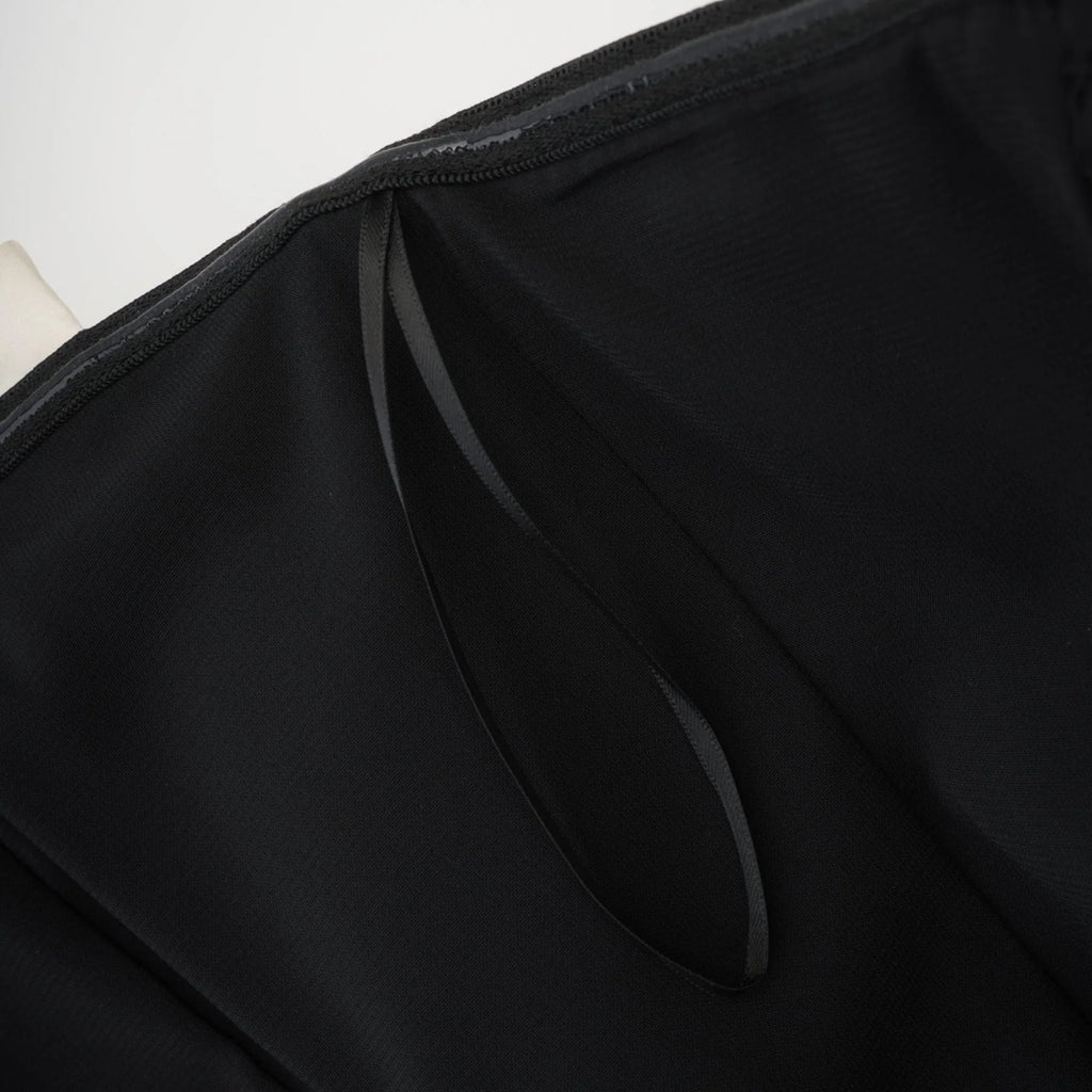 Nicole Midi Dress Black White Strapless Bow Detail Elegance