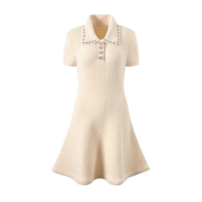 Nicole Mini Dress with Lapel Design