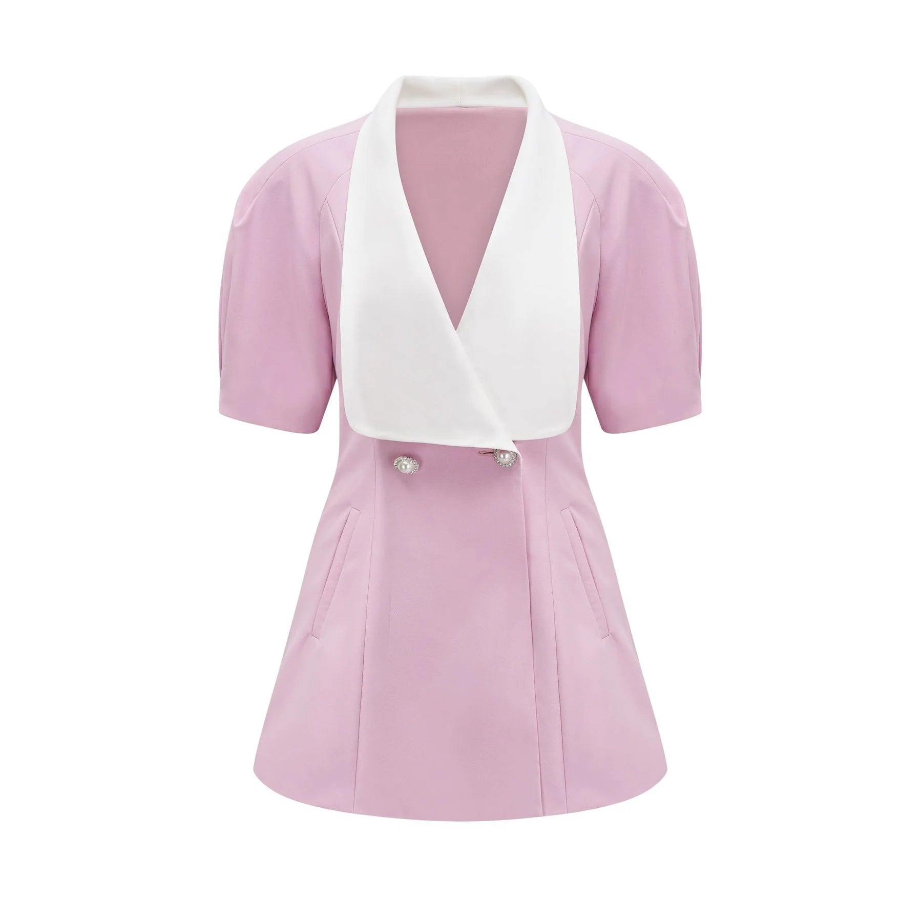 Nives Mini Dress Nives Panelled Pink Bowknot