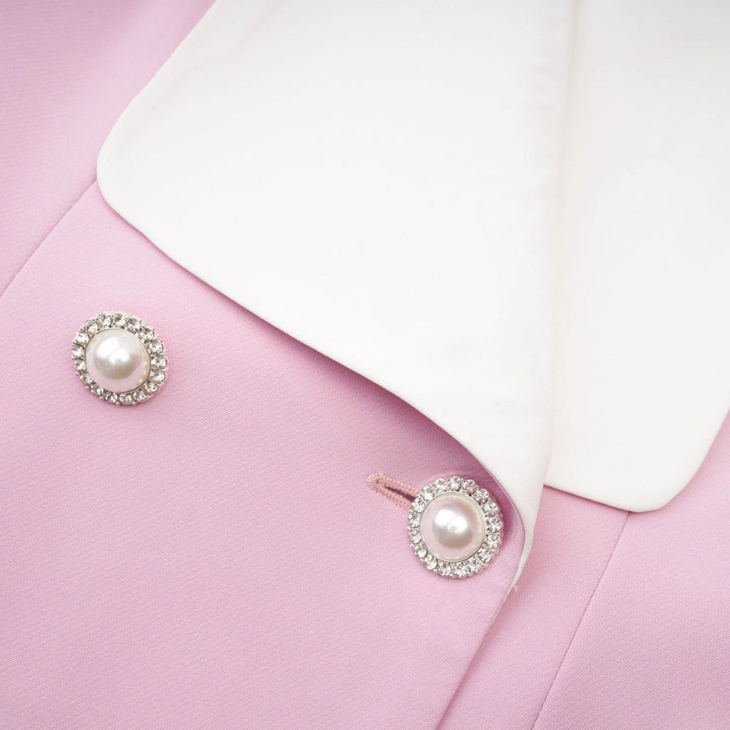 Nives Mini Dress Nives Panelled Pink Bowknot