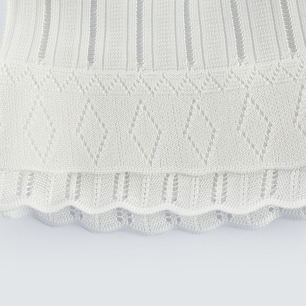 Noémie White Sleeveless Mini Dress With Flared Skirt