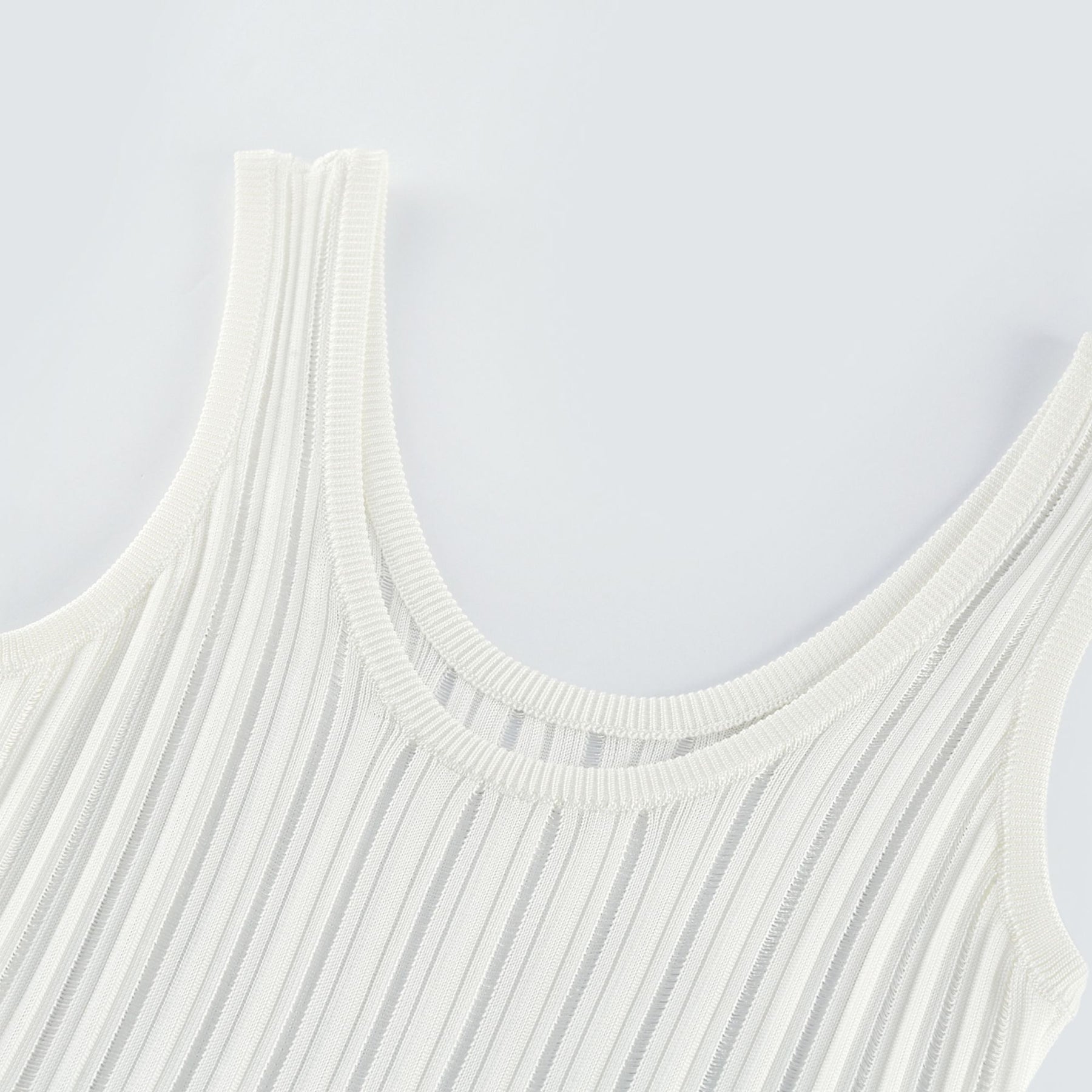 Noémie White Sleeveless Mini Dress With Flared Skirt