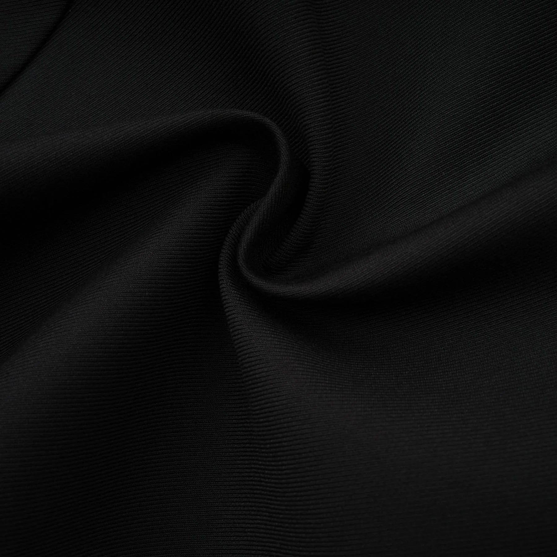 Nora Mini Dress Black Flared Crossover Gold Button