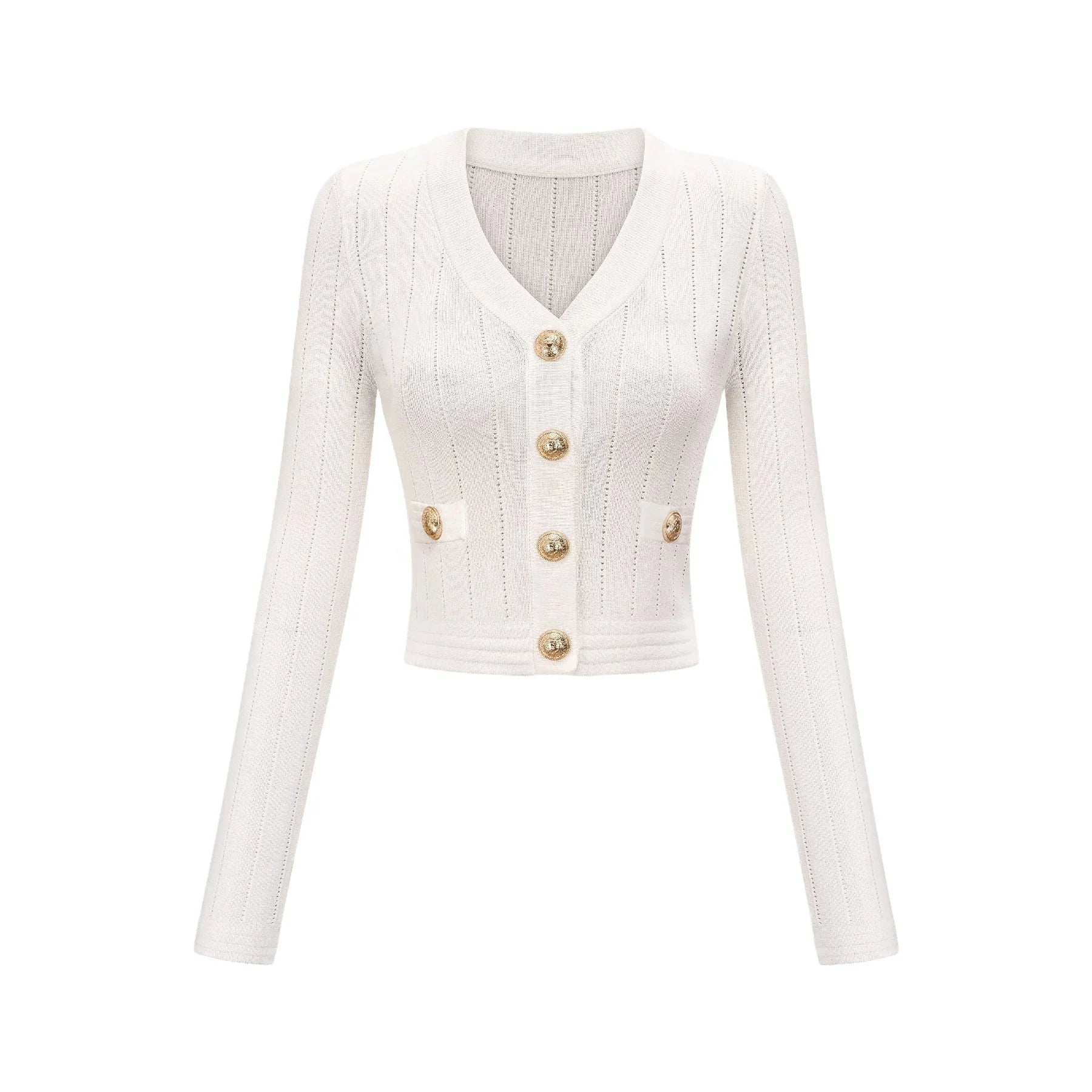 Oakley Skirt & Top Set Rib Knitted Button Detail White