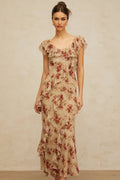 Olga Maxi Dress Floral Ruffle Hem