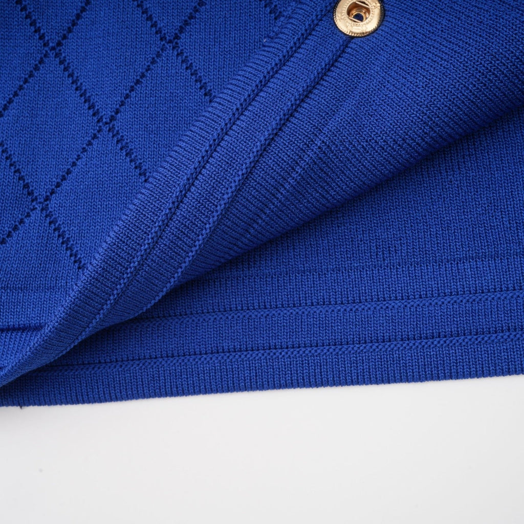 Olga Skirt & Top Set Plaid Blue Button