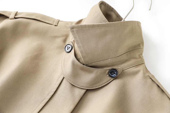 Paige Trench Coat – Oversized Belted Fit – Epaulettes – Military - Inspired Design