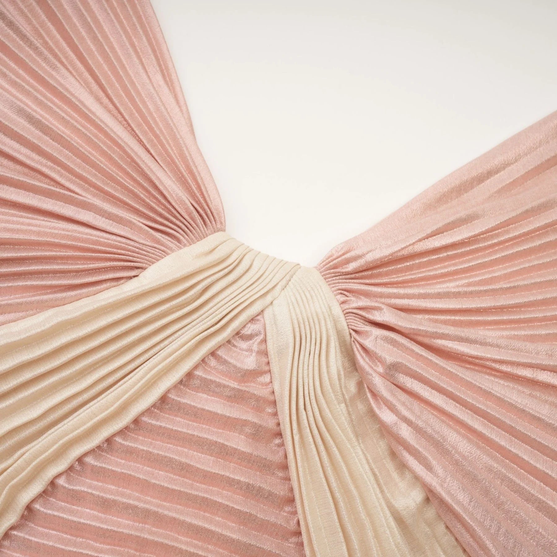 Palma Dress Pink & Gold Pleated Maxi