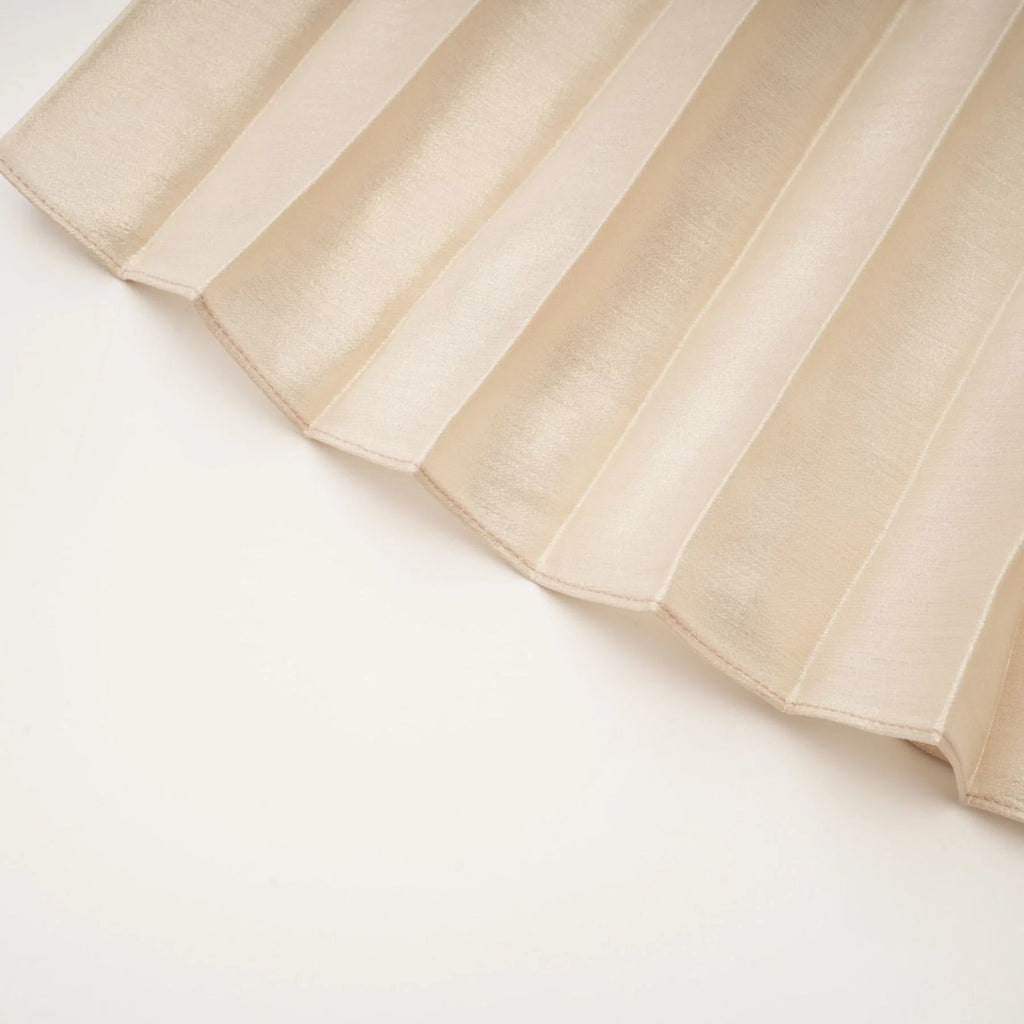 Palma Dress Pink & Gold Pleated Maxi