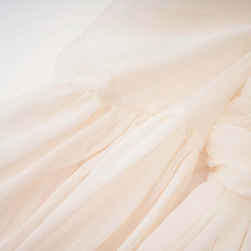 Paola Mini Dress - Mock Neck Long Sleeve Gathered Design