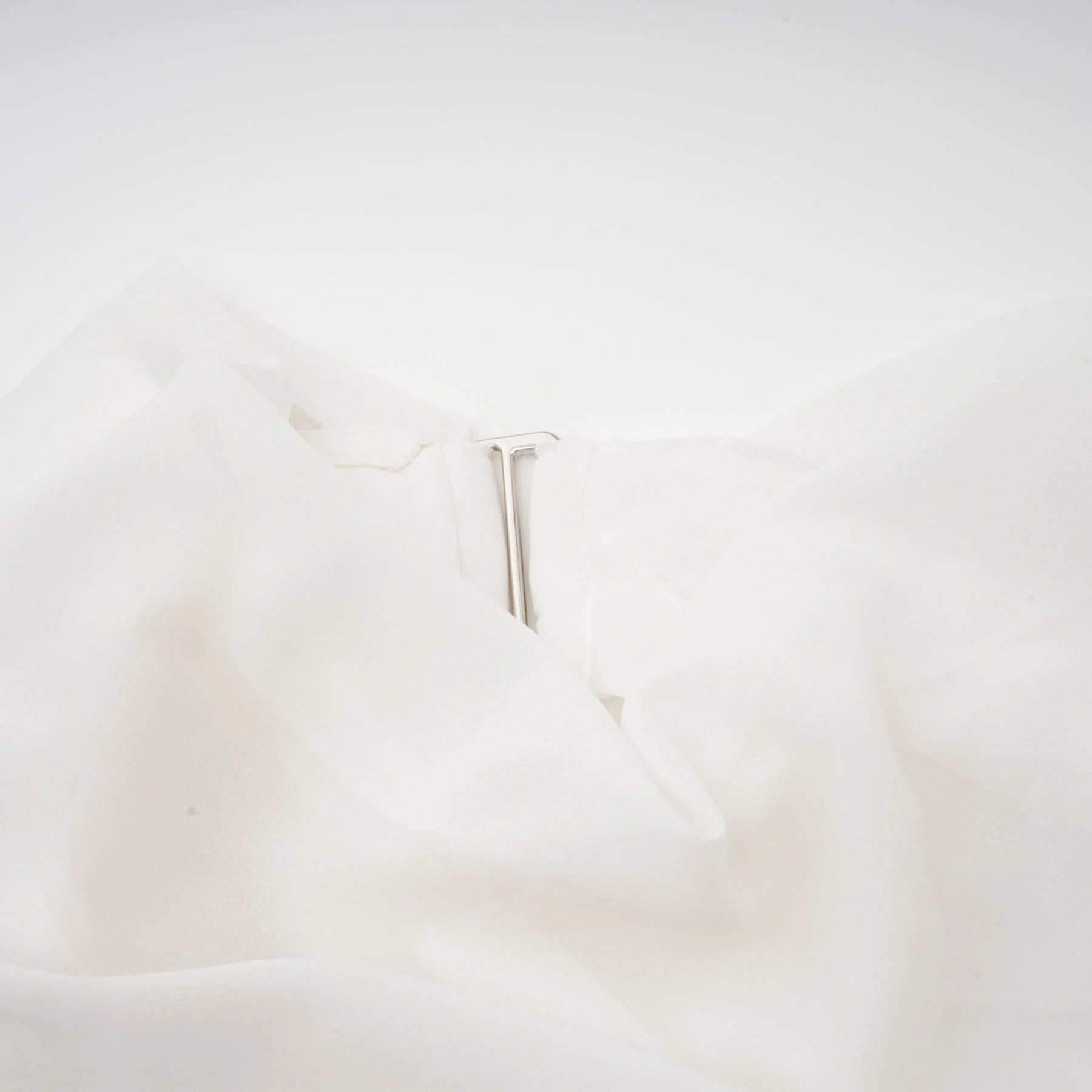 Paris Blouse Paris Chiffon One Shoulder White Asymmetric Hem Blouse