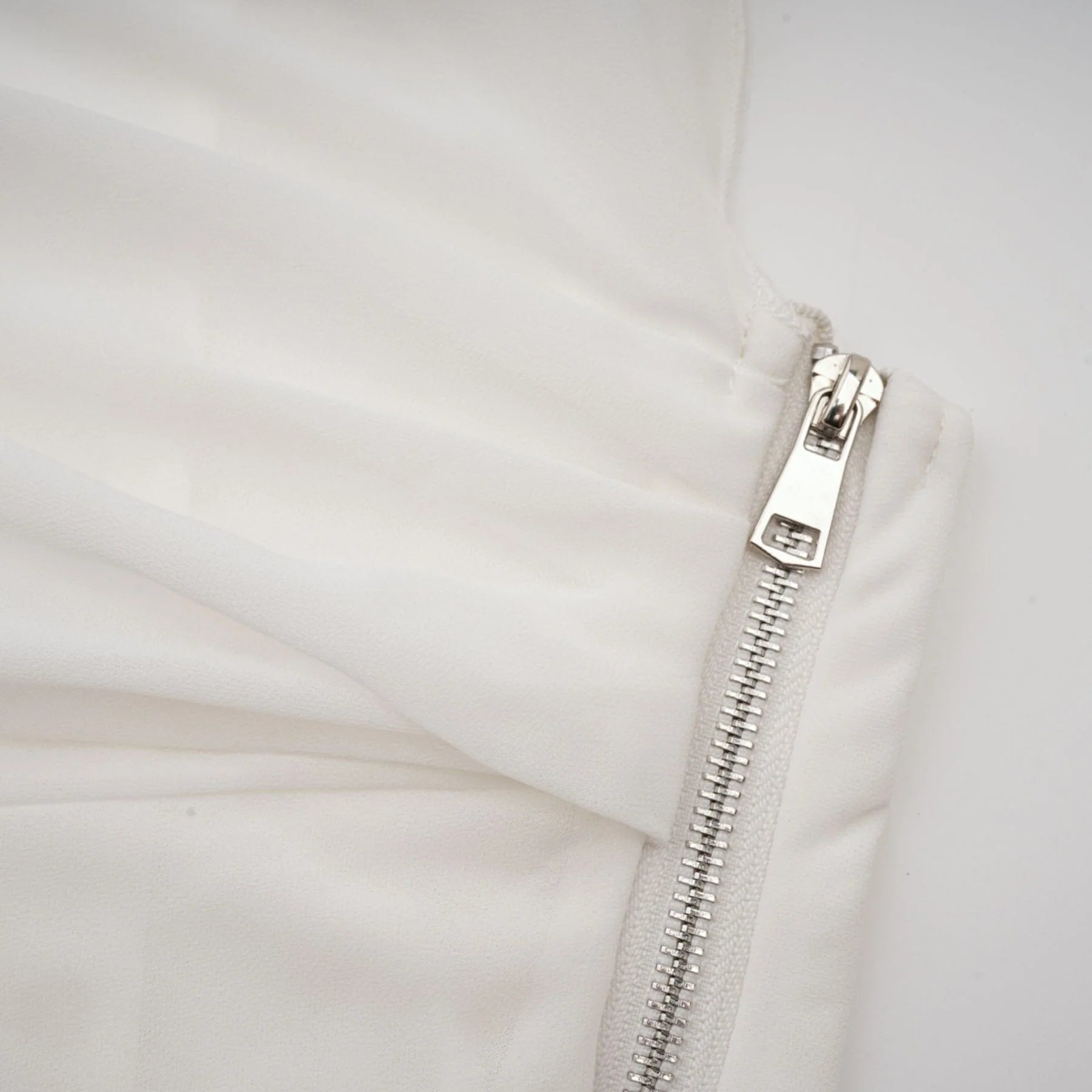Paris Blouse Paris Chiffon One Shoulder White Asymmetric Hem Blouse