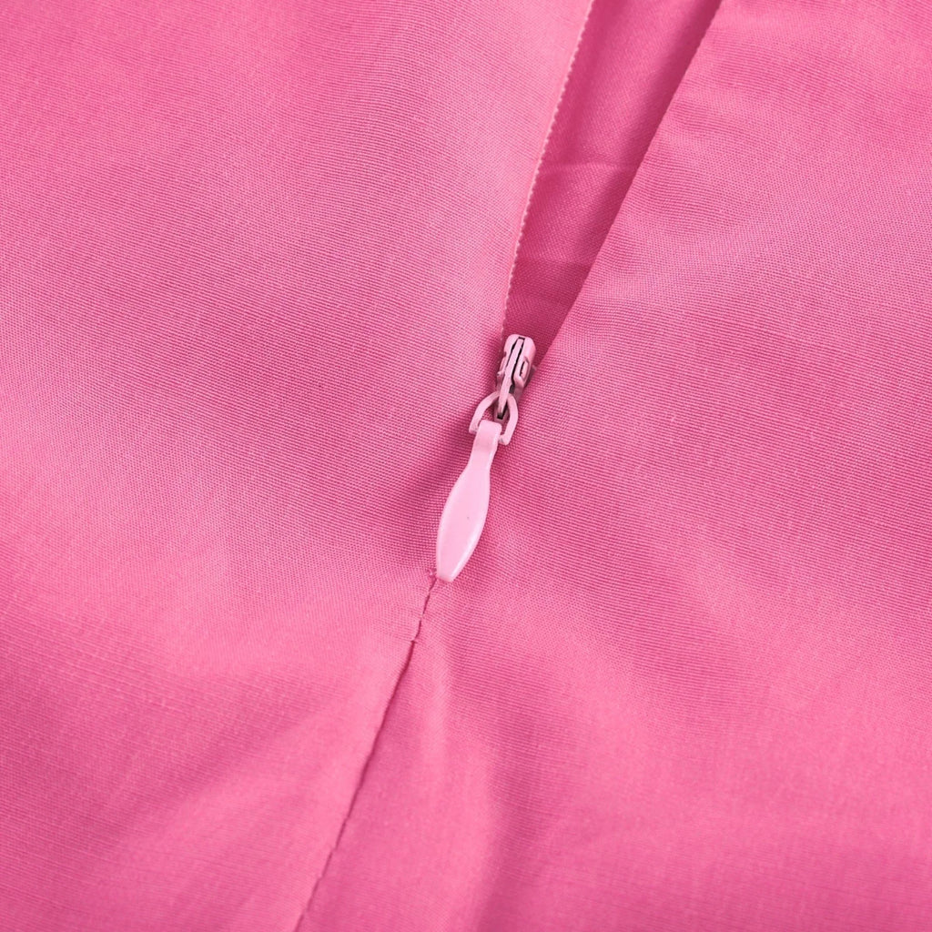 Pasqualina Skirt & Top Set Pink Ruffled Pleated Design