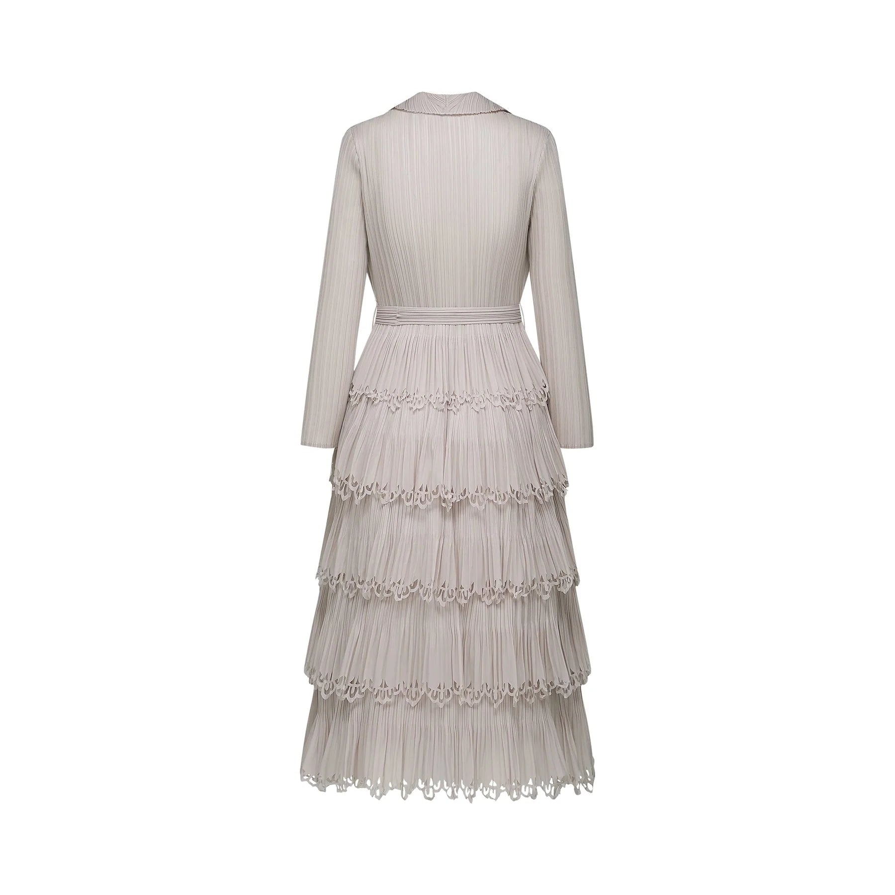 Pasqualina Tiered Pleated Midi Dress