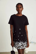 Pasquina Mini Dress Crystal Embellished Black Thigh Length