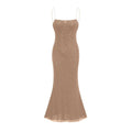 Pasquina Sequin Embellished Midi Dress in Neutrals