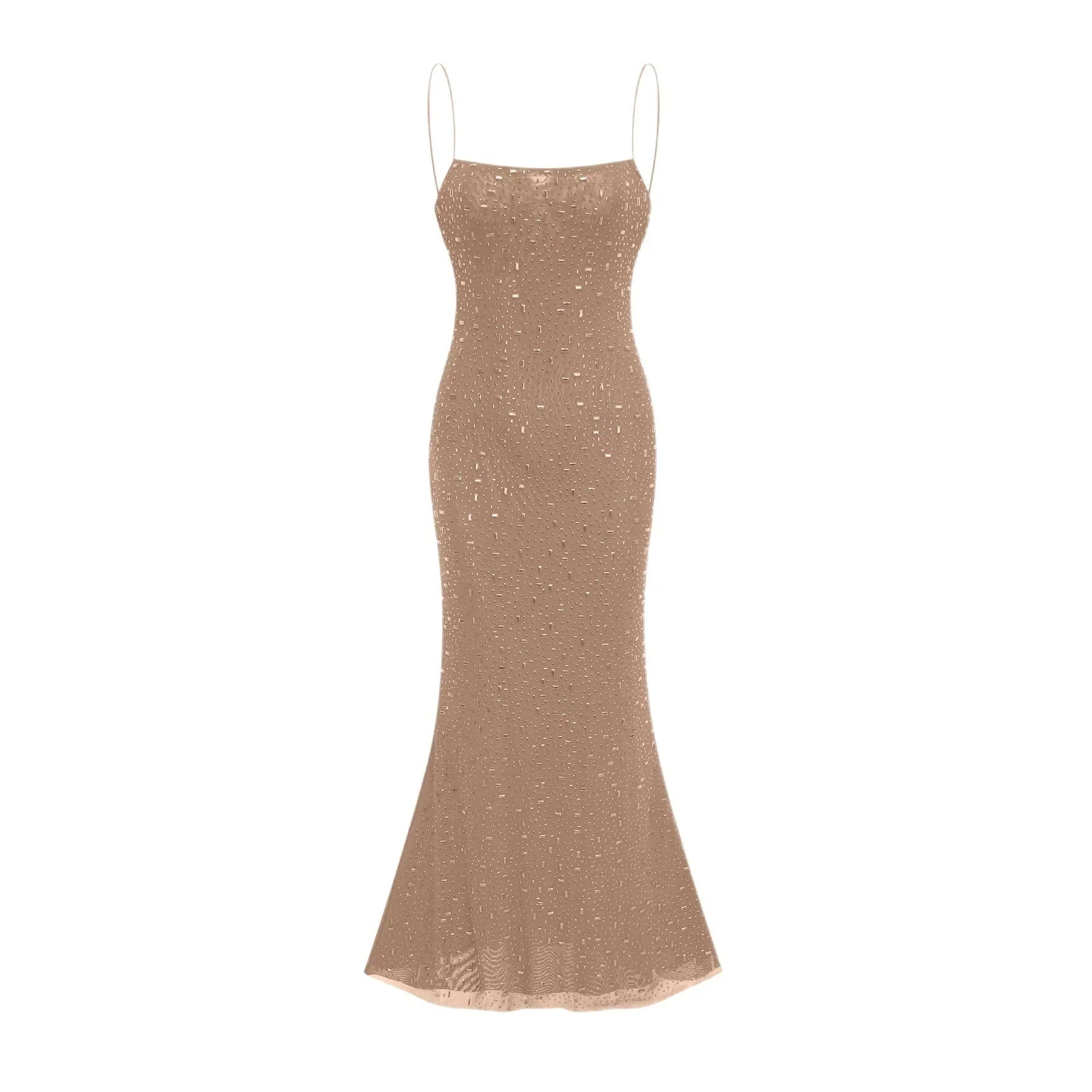 Pasquina Sequin Embellished Midi Dress in Neutrals