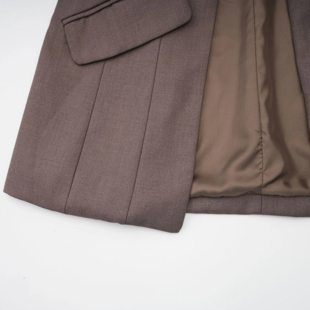 Patrizia Blazer Grey Tie Up Design & Fitted Two Pockets