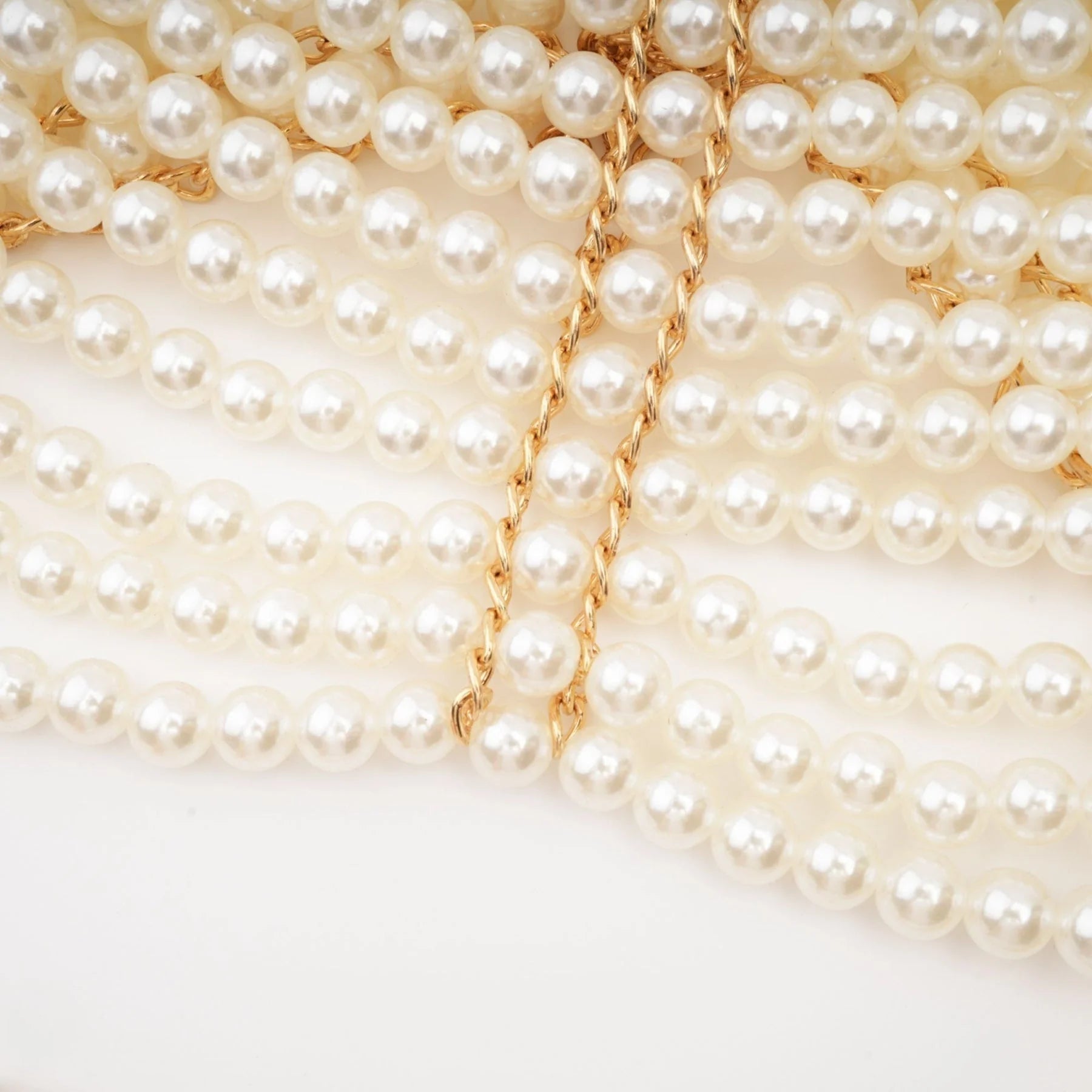 Patrizia Shawl White Faux - Pearl Open - Back