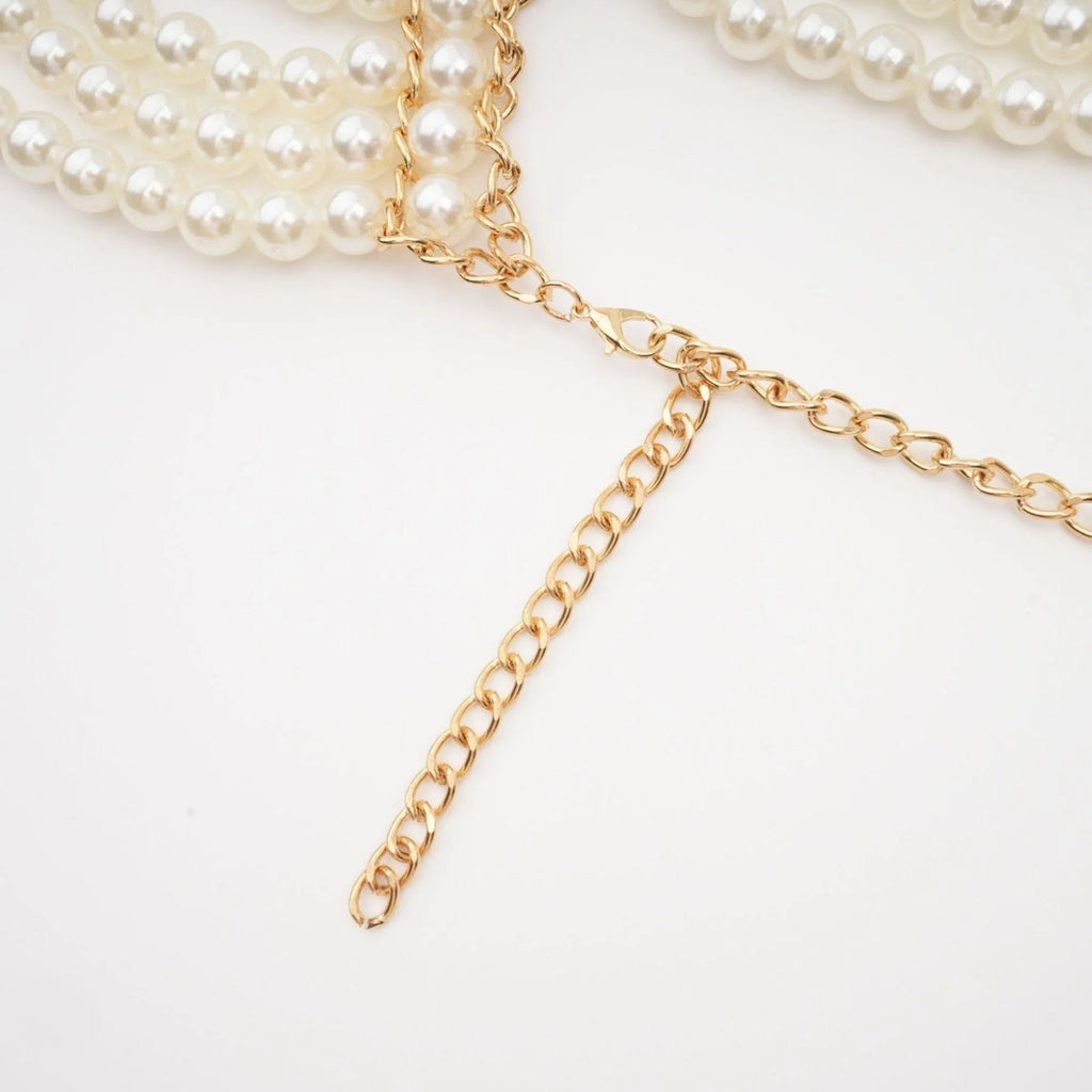 Patrizia Shawl White Faux - Pearl Open - Back