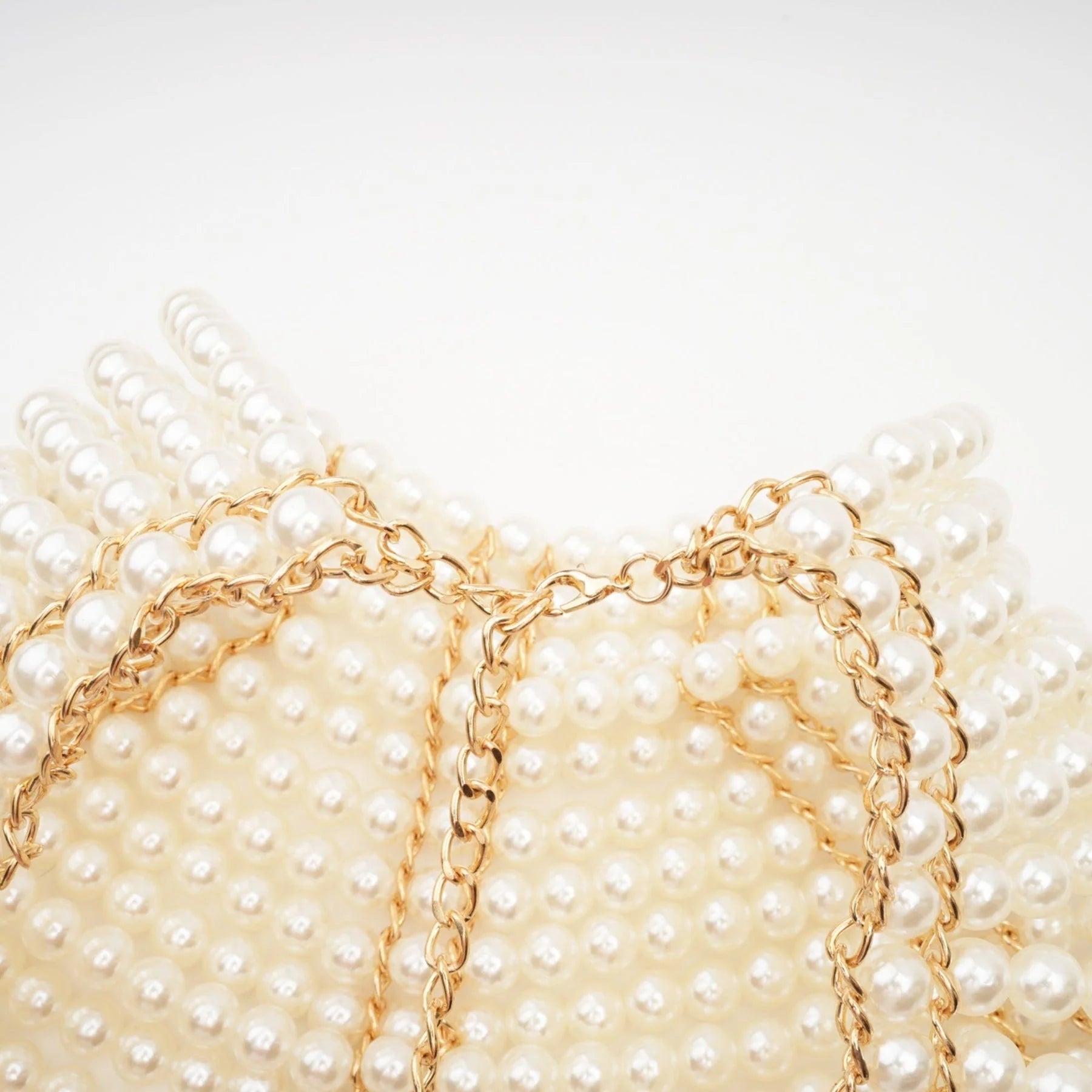 Patrizia Shawl White Faux - Pearl Open - Back