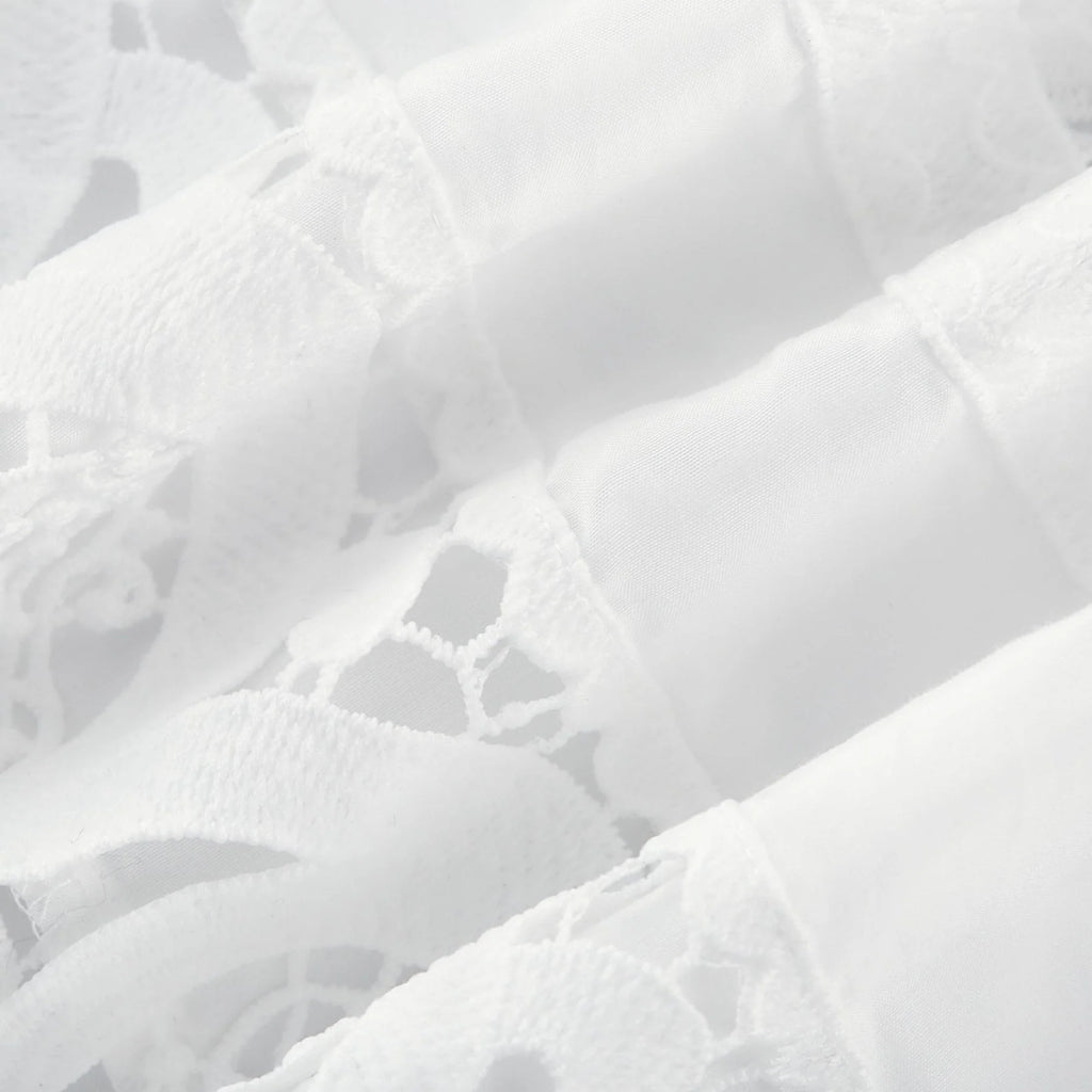 Patrizia Shirt & Skirt White Lace Floral Set