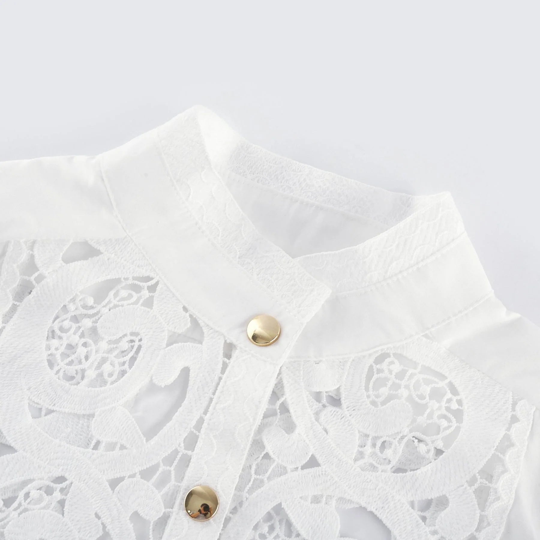 Patrizia Shirt & Skirt White Lace Floral Set