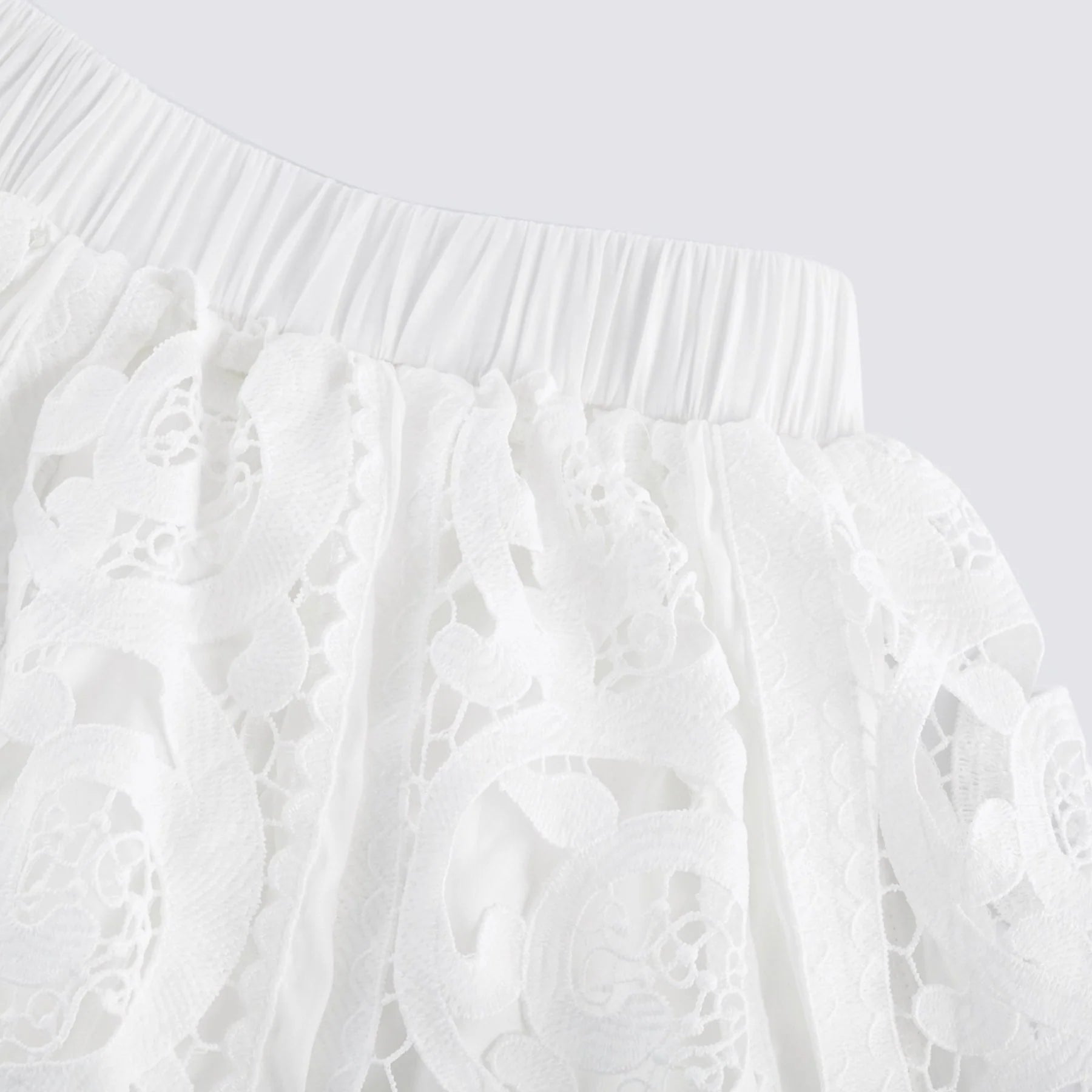 Patrizia Shirt & Skirt White Lace Floral Set