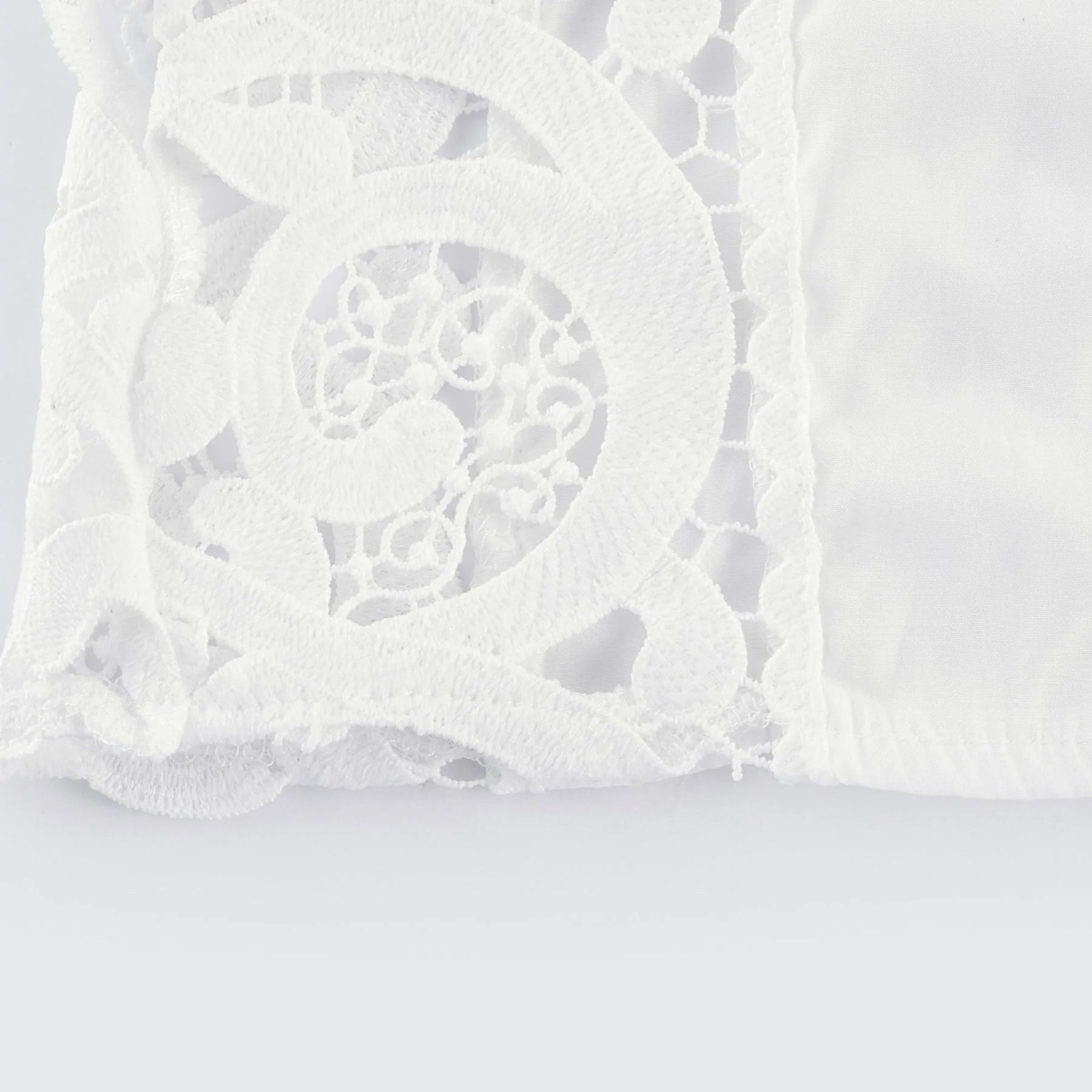 Patrizia Shirt & Skirt White Lace Floral Set