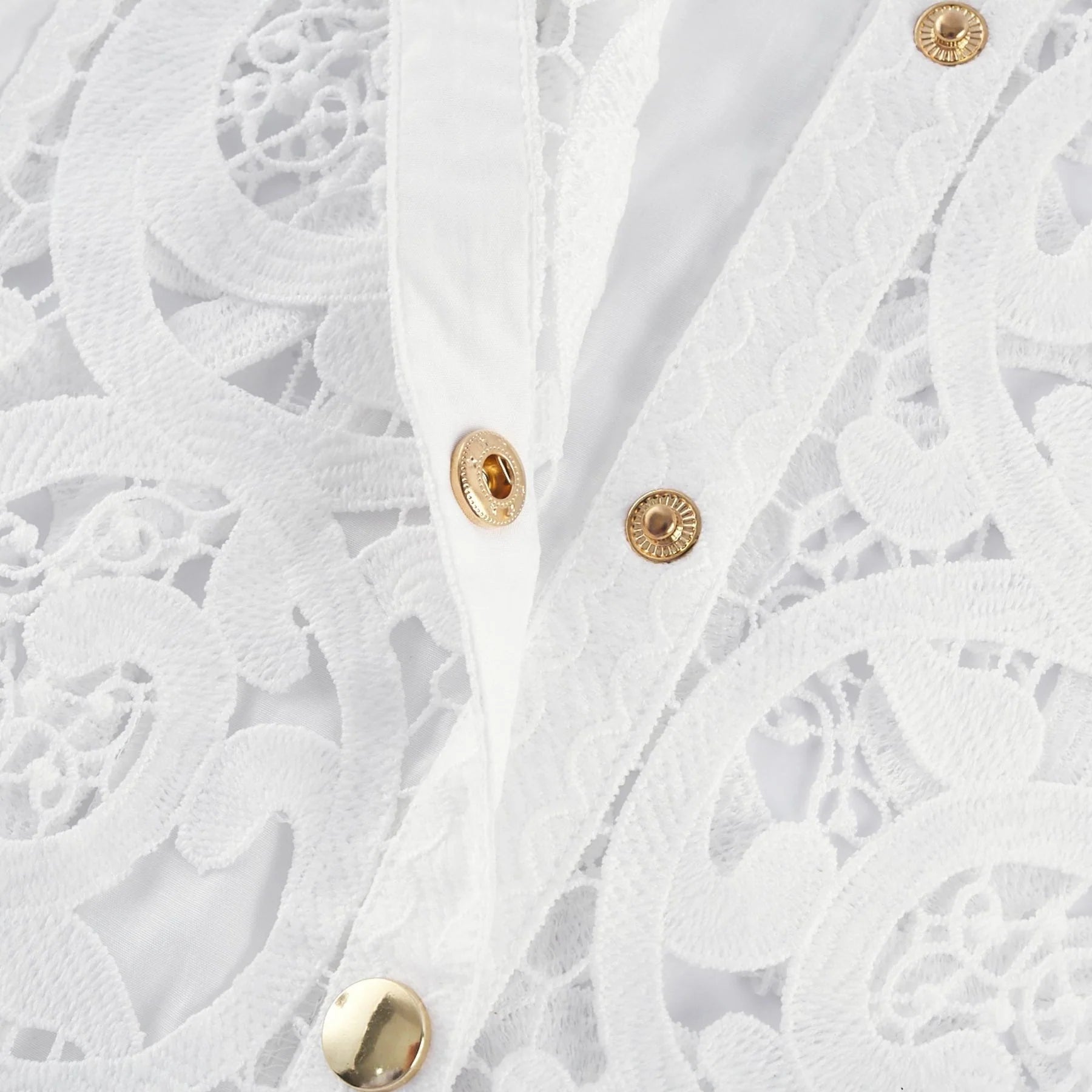 Patrizia Shirt & Skirt White Lace Floral Set