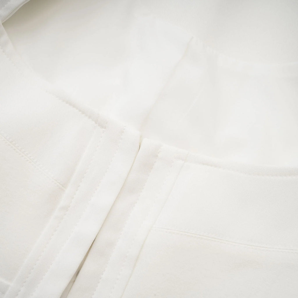 Penelope Corset Top White Square Neck Long Sleeve