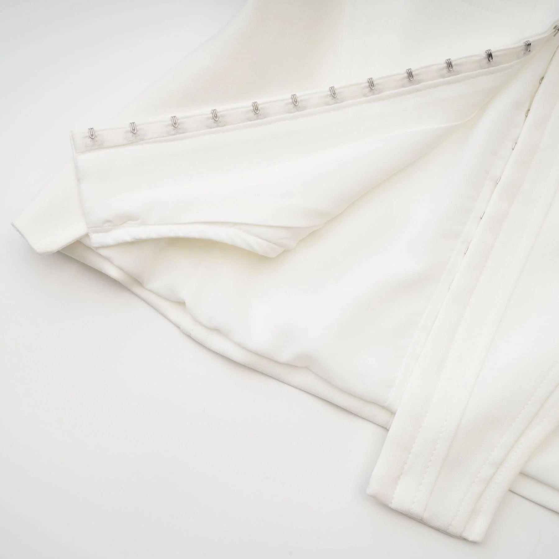 Penelope Corset Top White Square Neck Long Sleeve