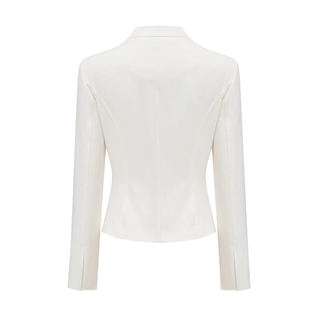 Penelope Corset Top White Square Neck Long Sleeve