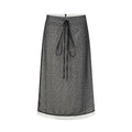 Penelope Skirt Tie Waisted Polka Dot Print & Color Blocked Midi