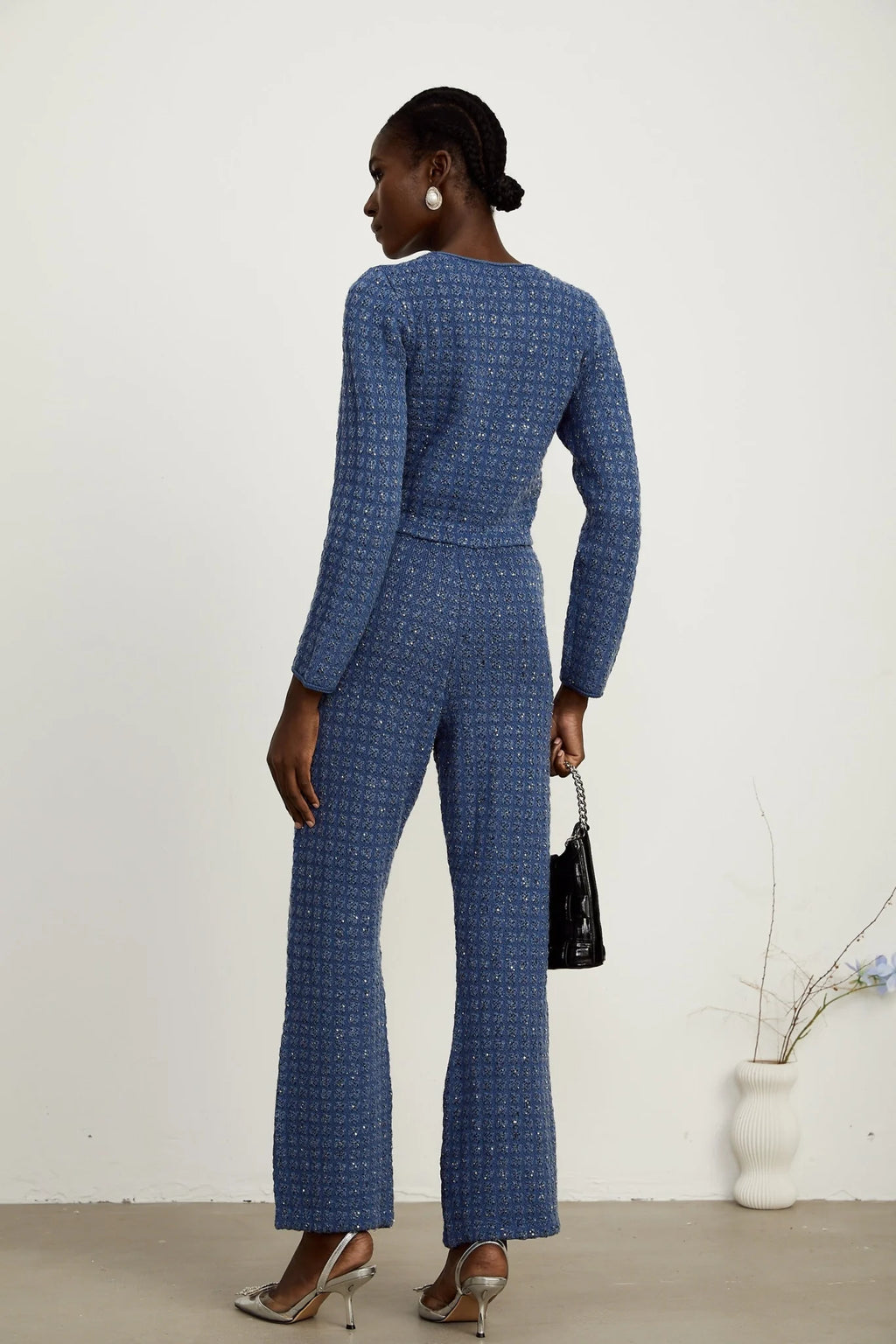 Peyton Jacket & Trousers Sequin Embellished Sapphire Blue