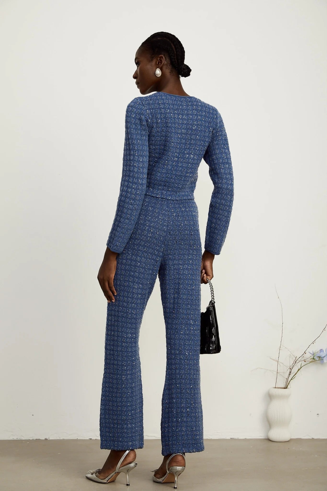 Peyton Jacket & Trousers Sequin Embellished Sapphire Blue