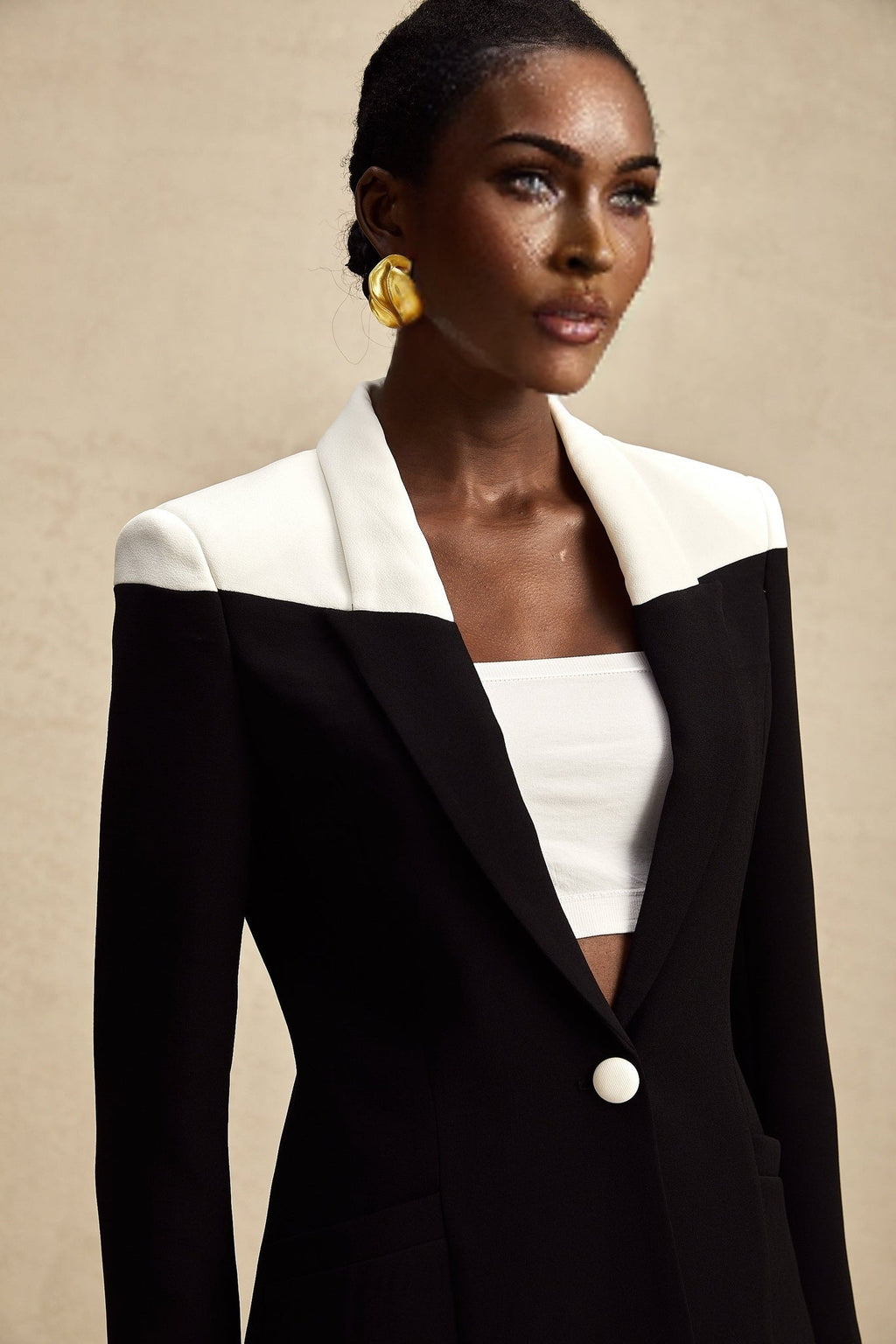 Piper Jacket & Skirt Black White Contrast Matching Set