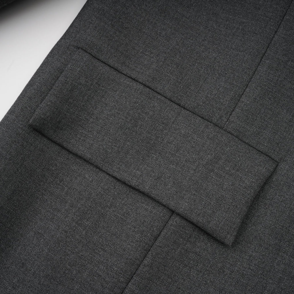 Presley Blazer Grey Lace Panel Chest Pocket Buttoned & Notched