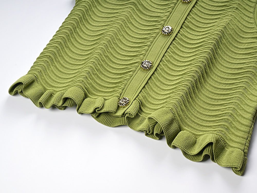 Quinn Fitted Sleeveless Top with Ruffled Edges - Coordinated Set with Matching Skirt