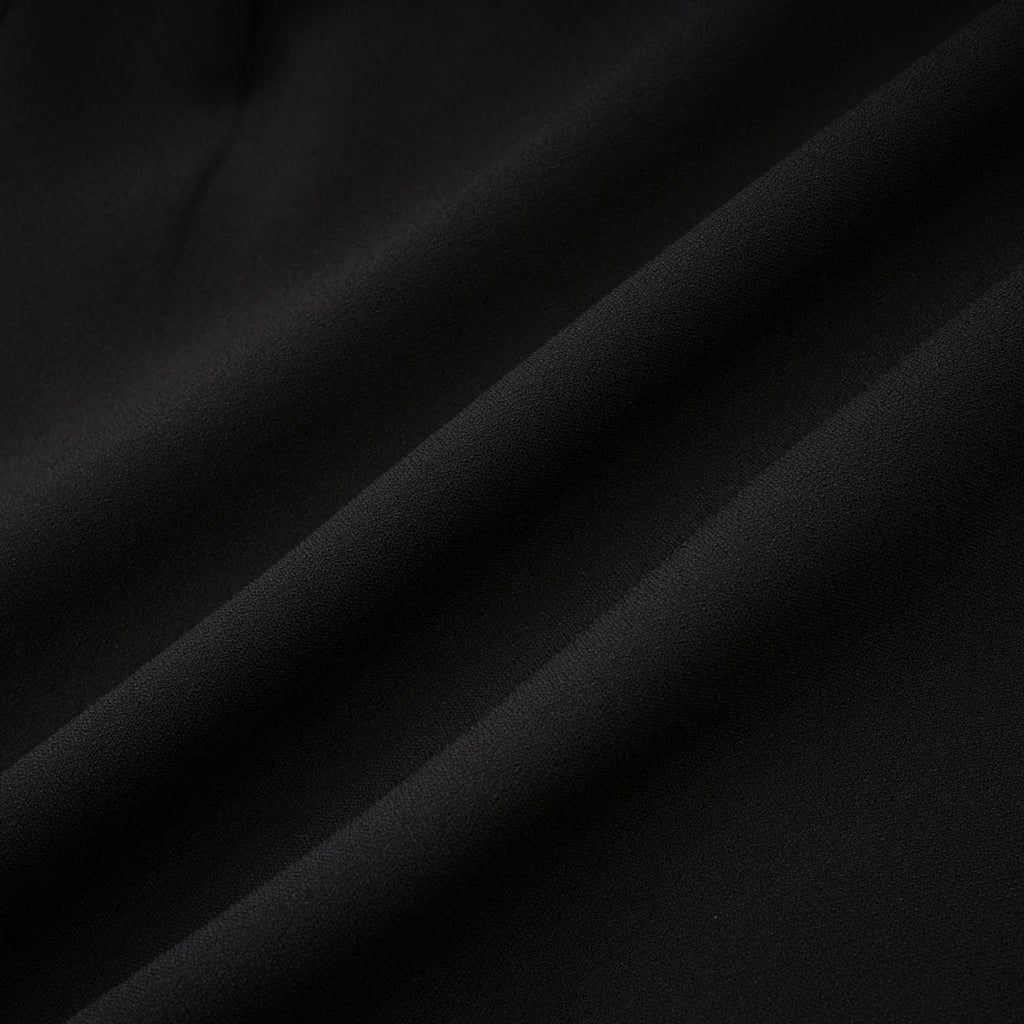 Raegan Mini Dress Black Shoulder Pad Buckle Detailing