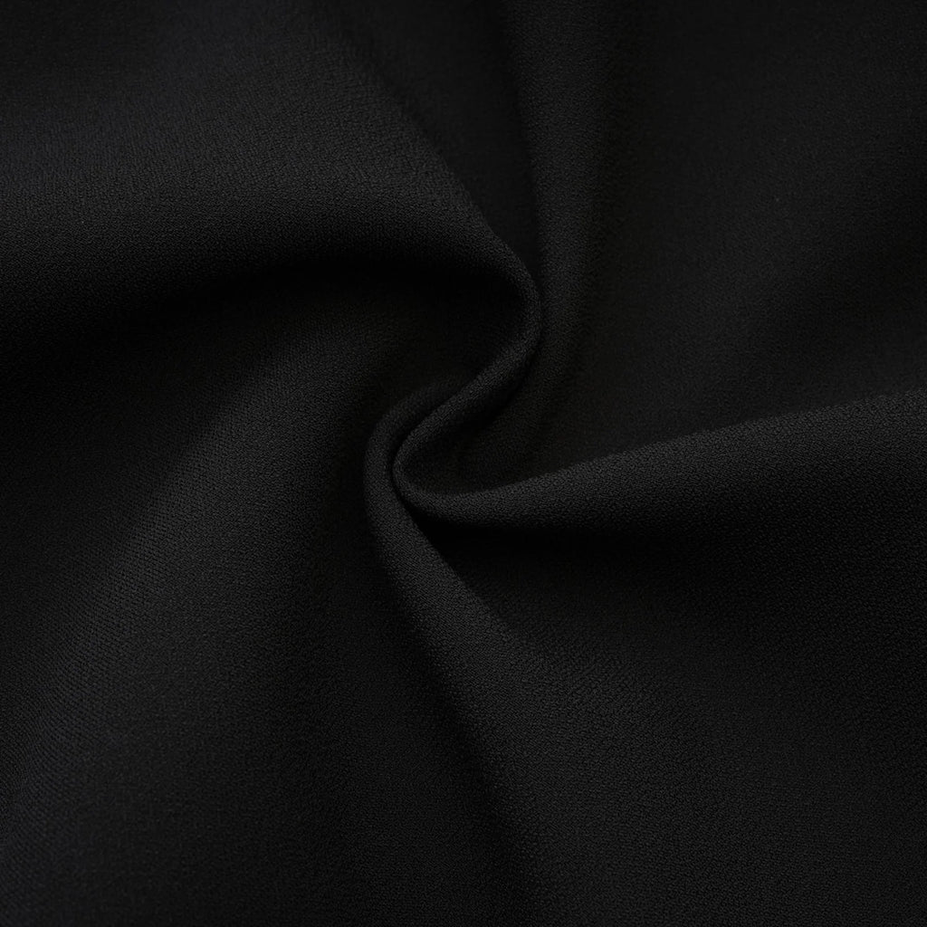 Raegan Mini Dress Black Shoulder Pad Buckle Detailing
