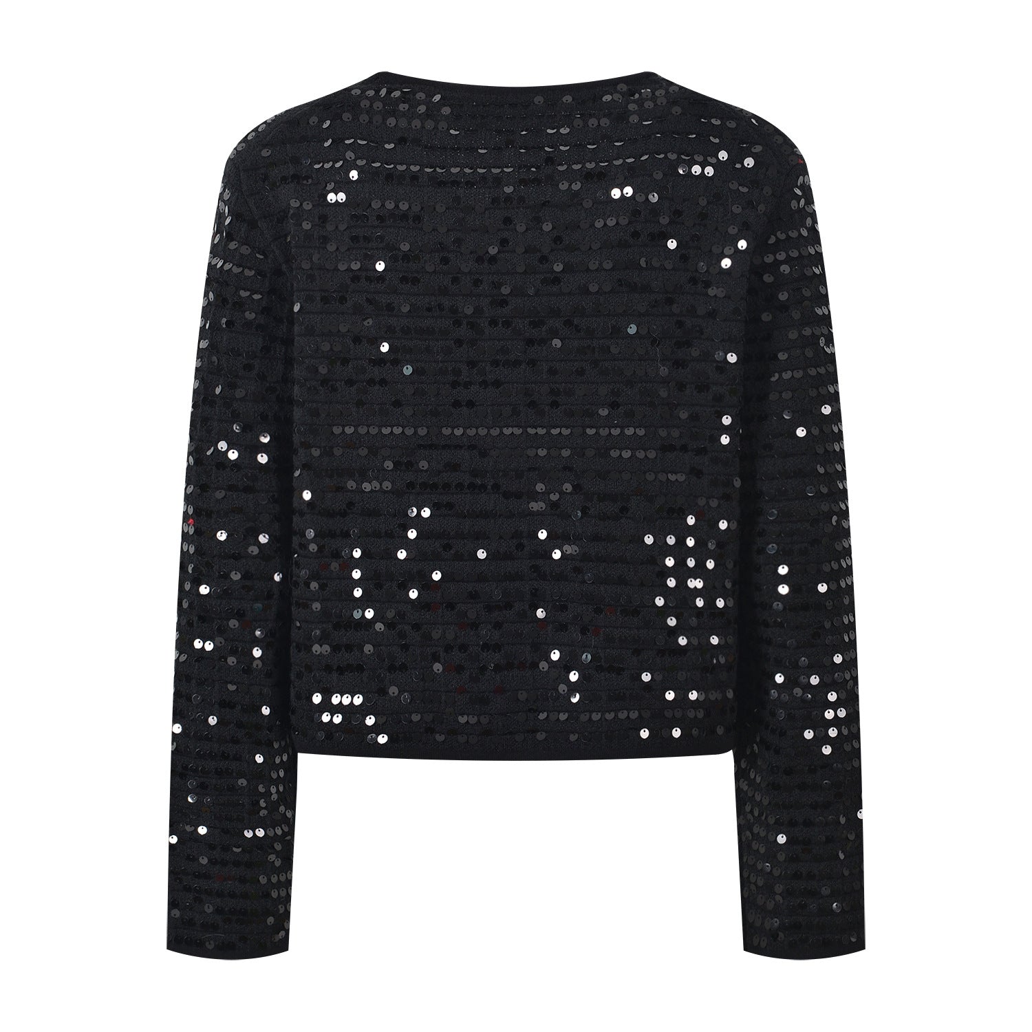Raffaelina Blazer - Cropped Silhouette - Sequined Design - Tailored Fit - Bejeweled Buttons - Versatile Styling