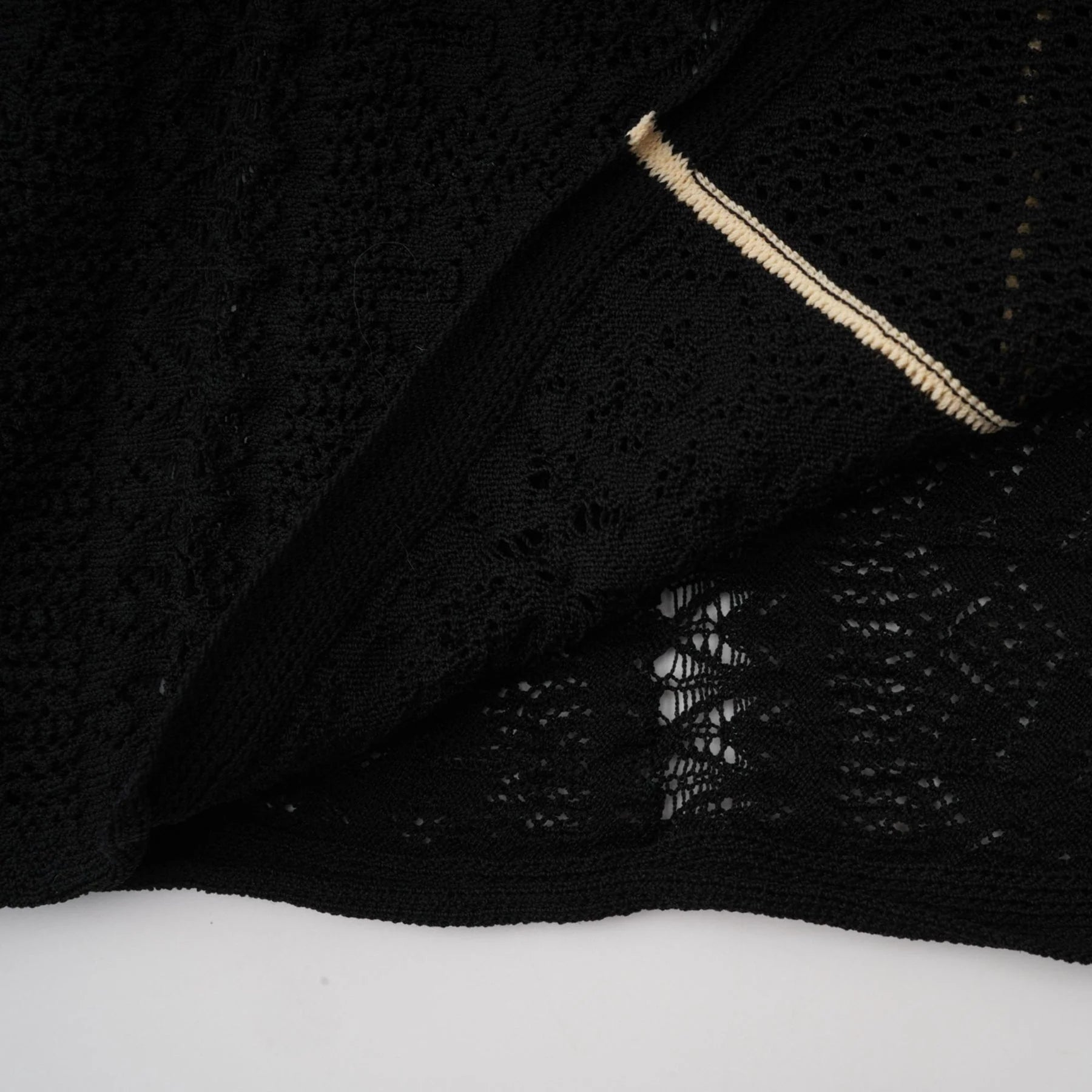Raffaelina Maxi Dress in Black & White with Vertical Stripes - Netted Design