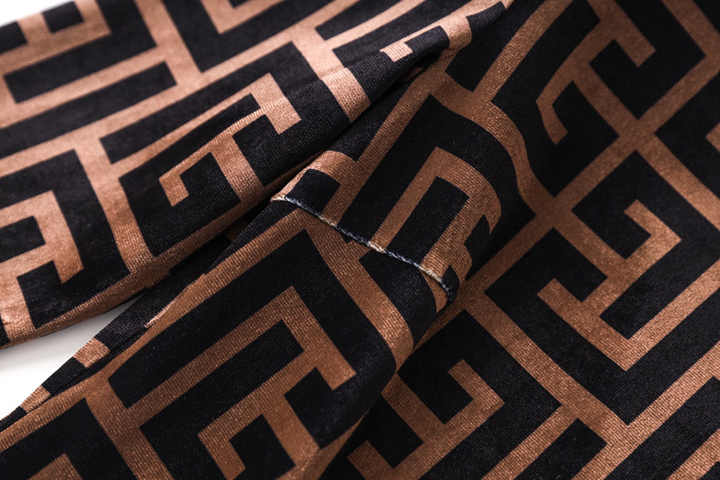 Raven Form - Fitting Long Sleeve Top - Geometric Logo Print with High Neck and Zipper Closure