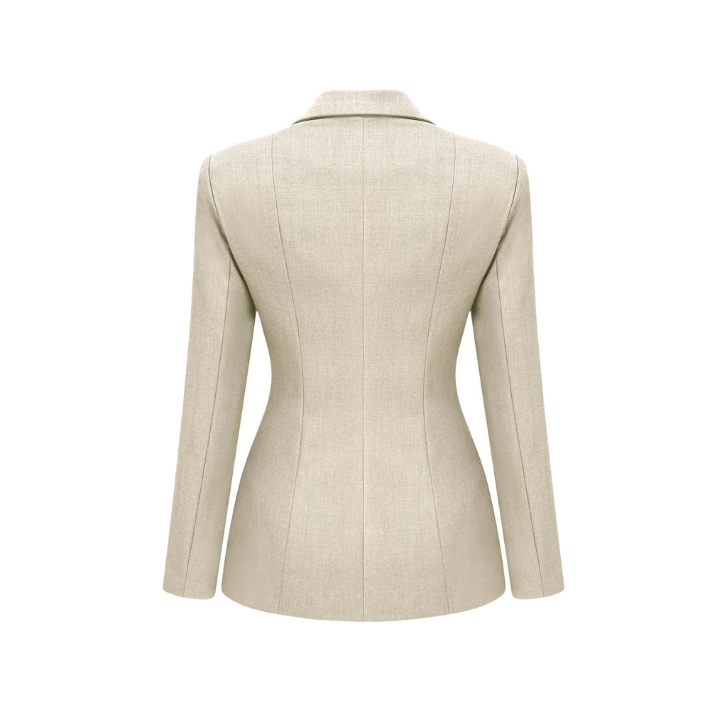 Rebekah Blazer with Lapel and Tie - Up Design