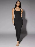 Renata Maxi Dress - Slim Fit - Refined Style - Sleeveless - Neckline Straps - High Stretch Fabric Elasticity - Split - Occasion Wedding