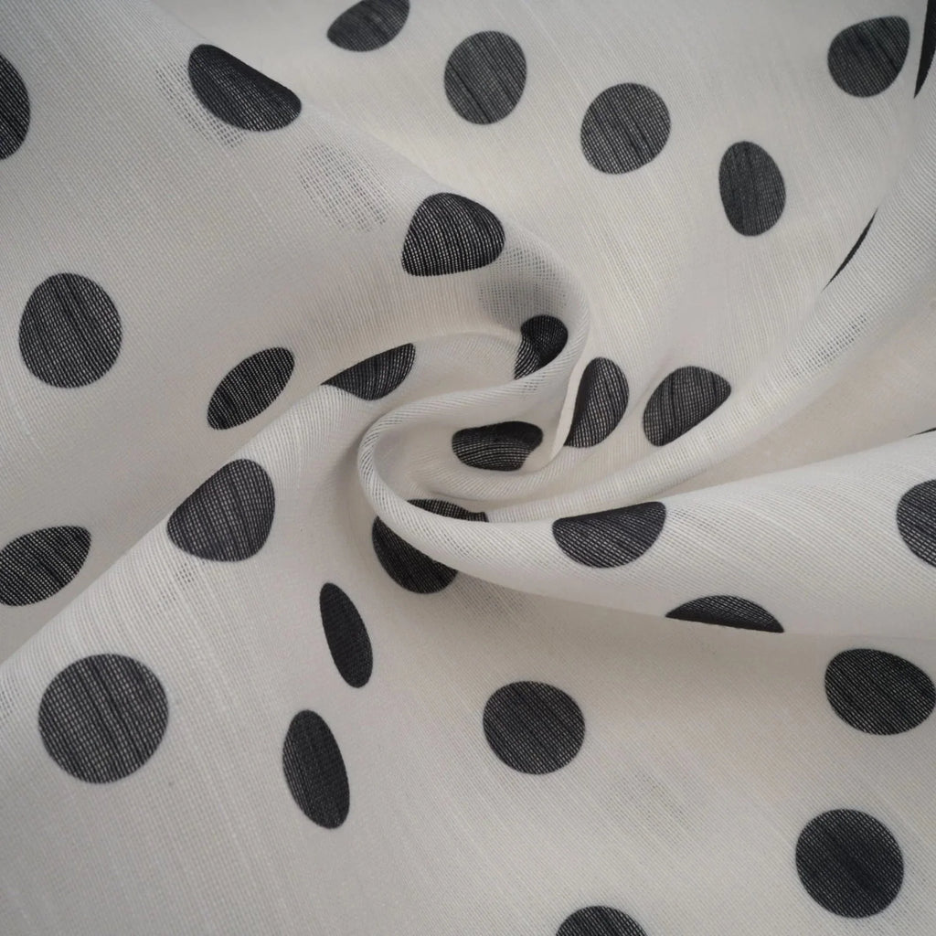 Renata Midi Dress White & Black Polka - Dot Bow Cut - Out