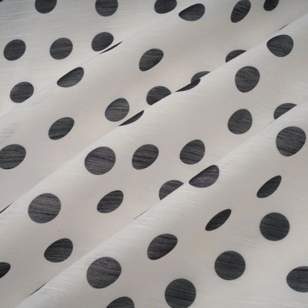 Renata Midi Dress White & Black Polka - Dot Bow Cut - Out